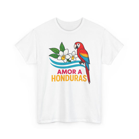 Amor A Honduras Graphic T Shirt Men's Retro Heavy Cotton Tee