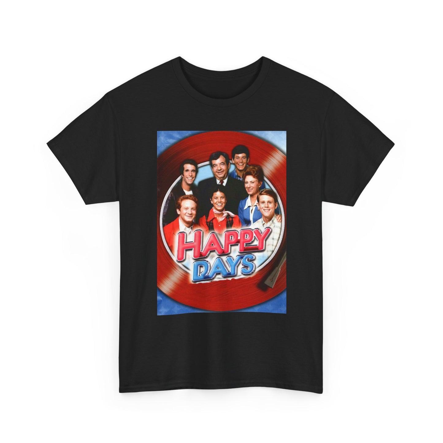 Happy Days Graphic T Shirt Vintage Tv Series Retro Unisex Heavy Cotton Tee