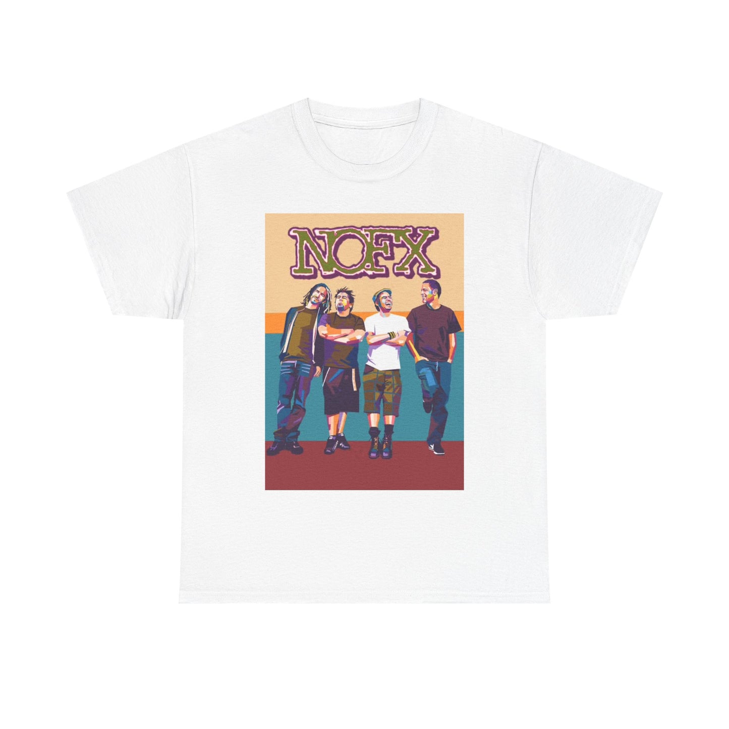 NOFX T-shirt punk pop vintage art graphic retro Unisex Heavy Cotton Tee