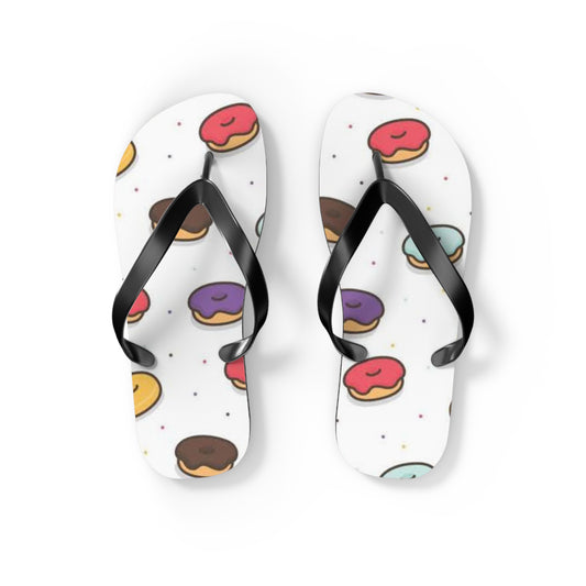 Donuts Summer Sandals, Beach Shoes, Vacation Flip Flops, Pool Slides