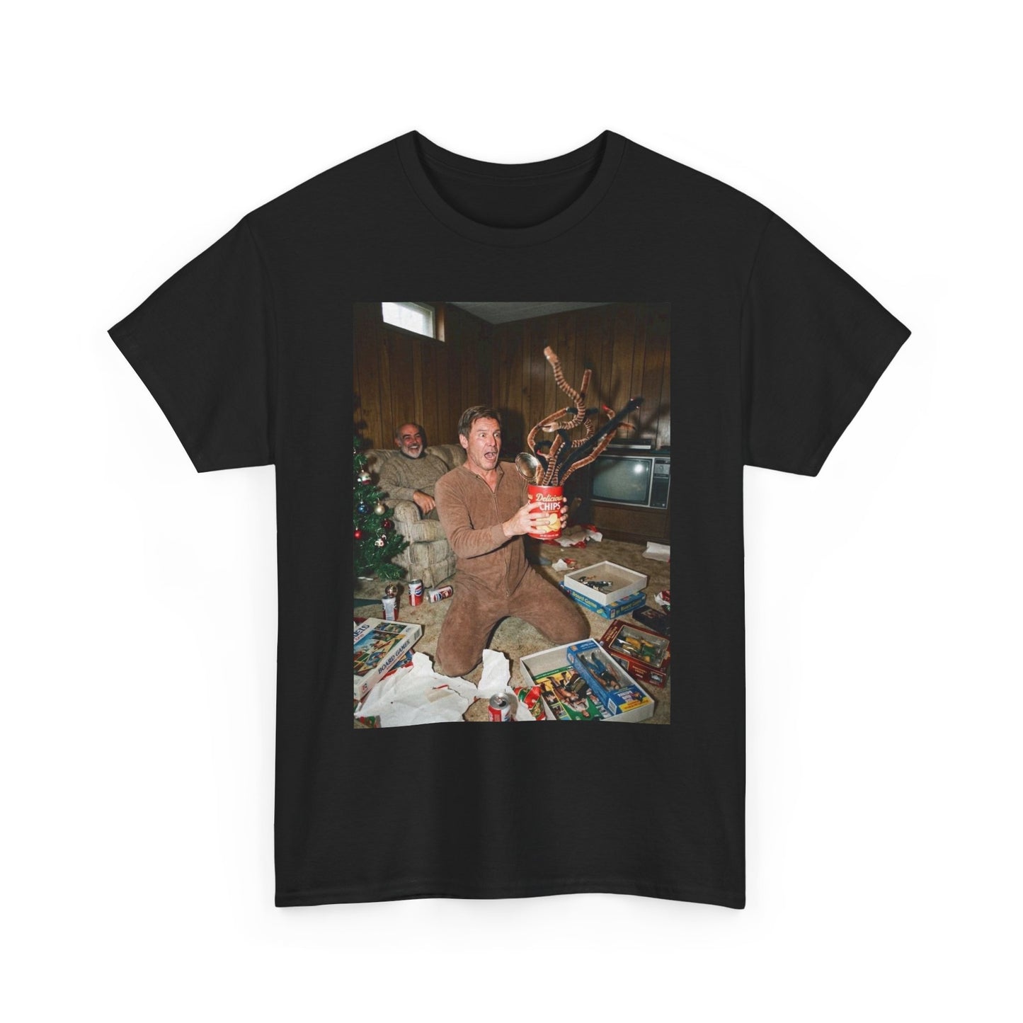 Indiana Jones Christmas Graphic T Shirt NEW Adult Unisex Heavy Cotton Tee