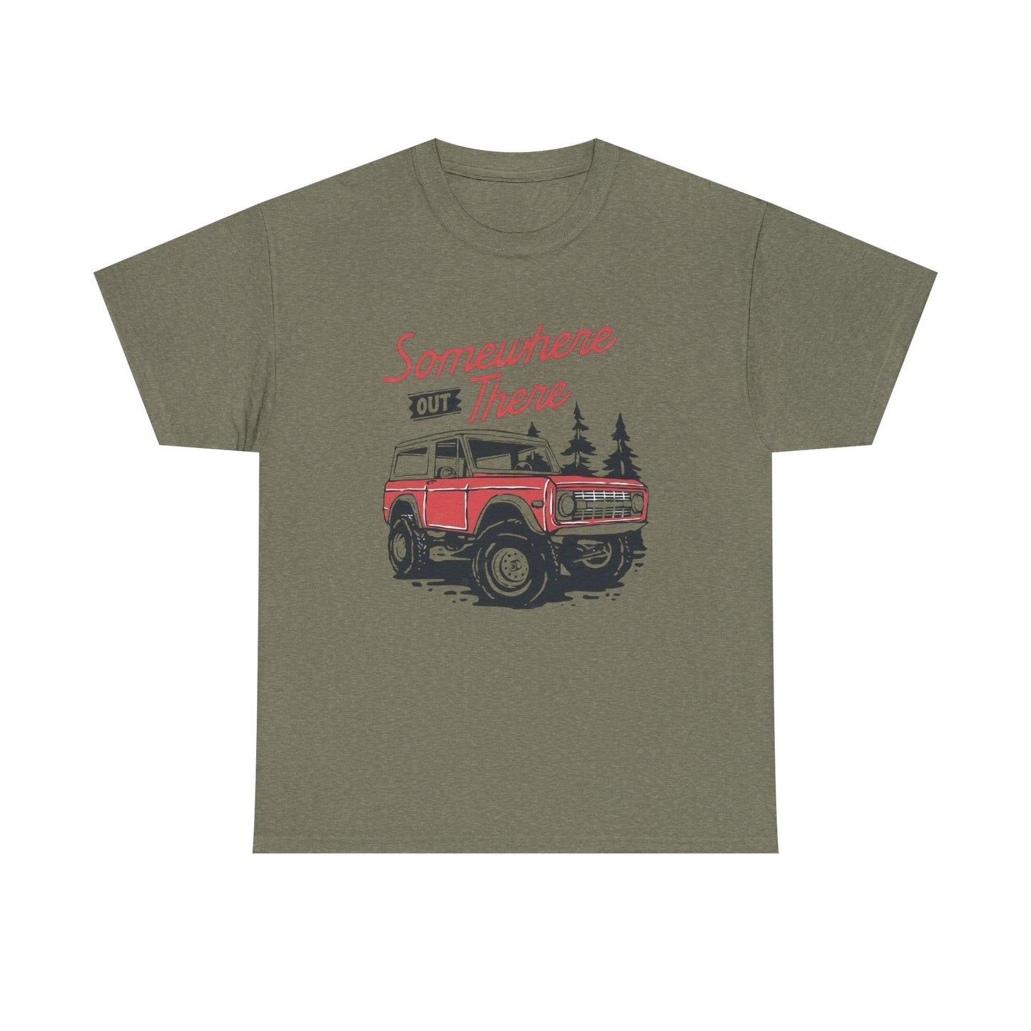 Somewhere Out There Bronco Graphic T Shirt Unisex Heavy Cotton Tee
