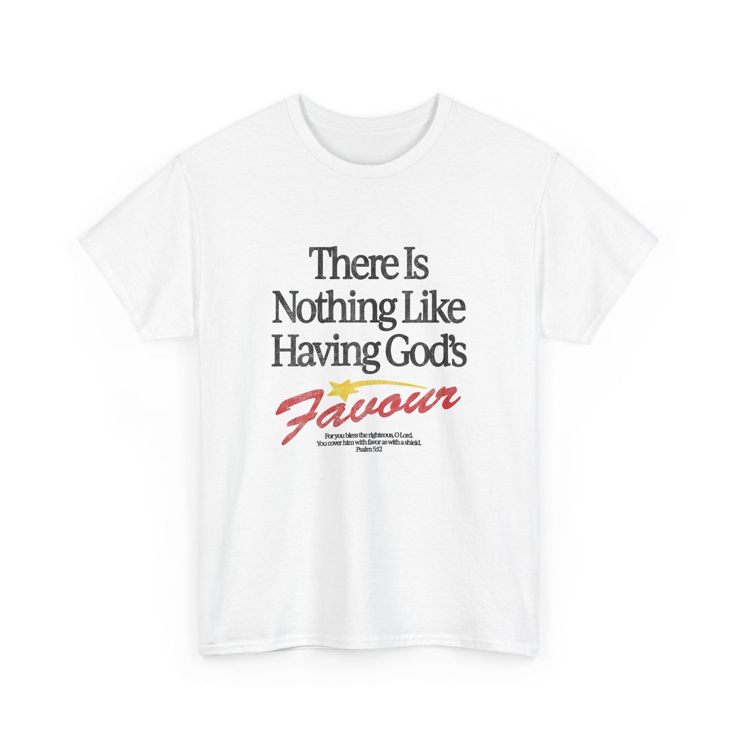 Gods Favour Jesus Graphic T Shirt NEW Vintage Unisex Heavy Cotton Tee
