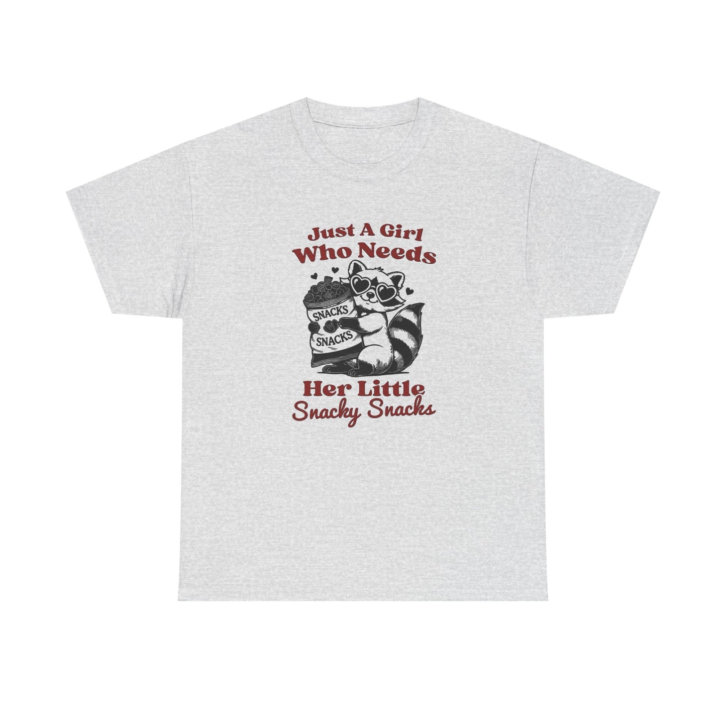 Just A Girl Who Loves Her Snacks Graphic T Shirt NEW Vintage Unisex Heavy Cotton