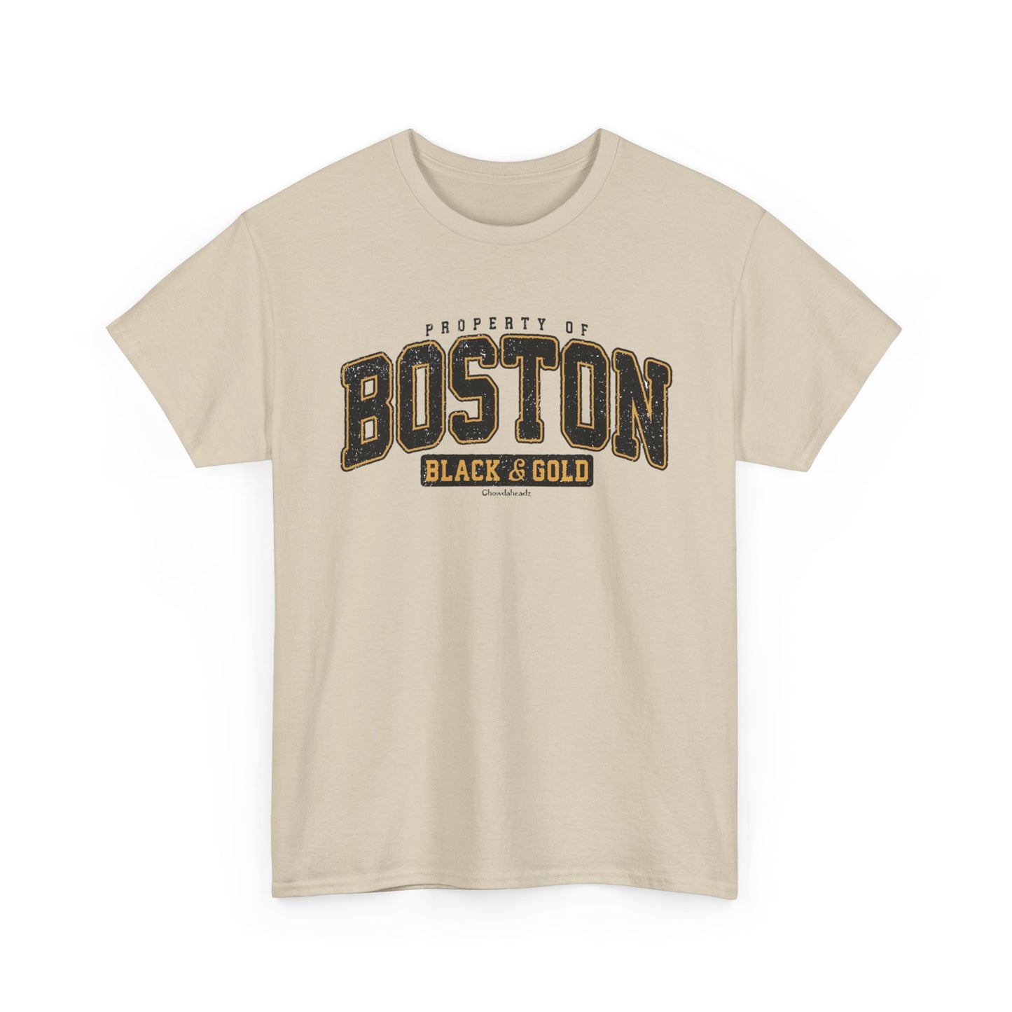Boston Black And Gold Graphic T Shirt Retro New England Unisex Heavy Cotton Tee