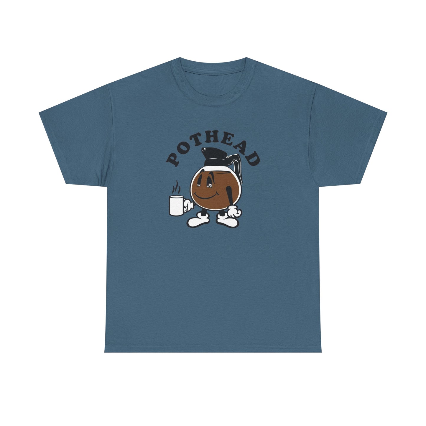 Pothead Funny Coffee Jokes Graphic T Shirt NEW Unisex Heavy Cotton Tee