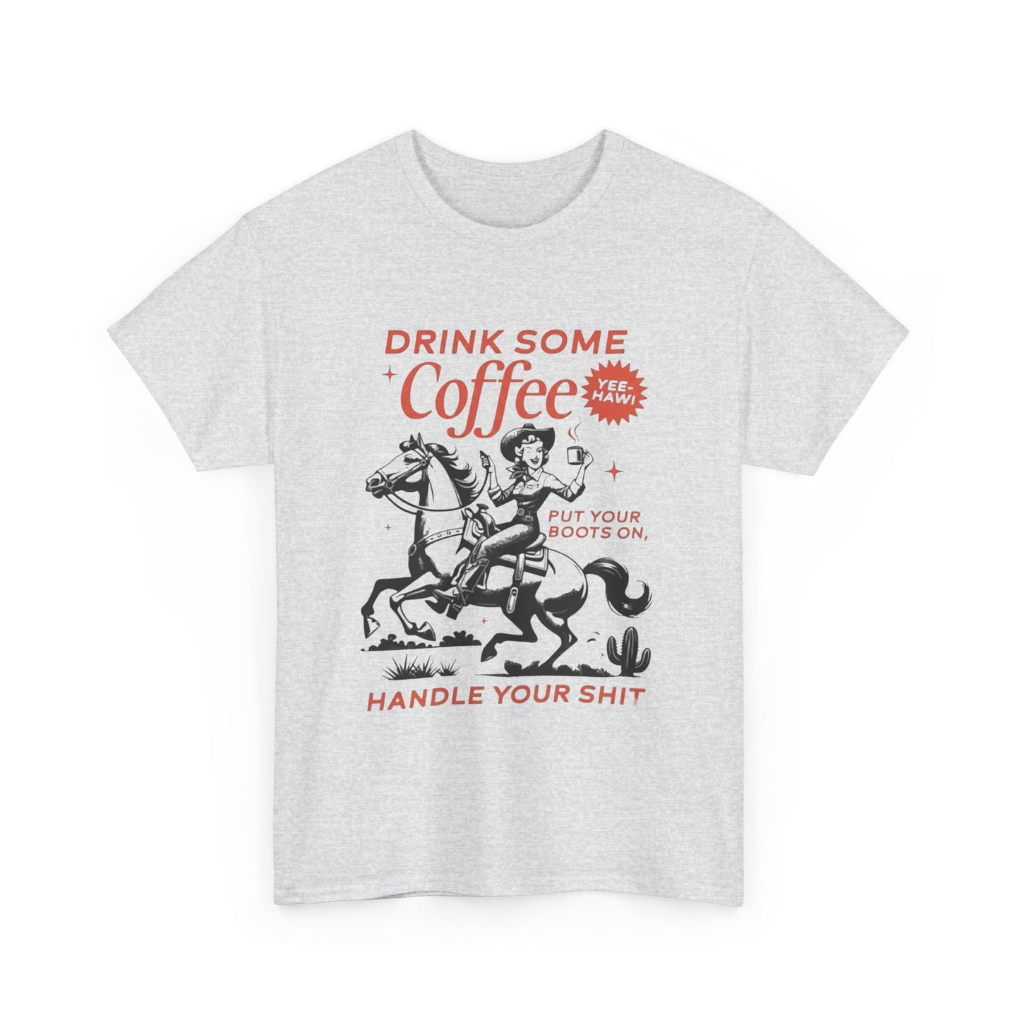 Drink Some Coffee Funny Graphic T Shirt NEW ADULT TEE VINTAGE