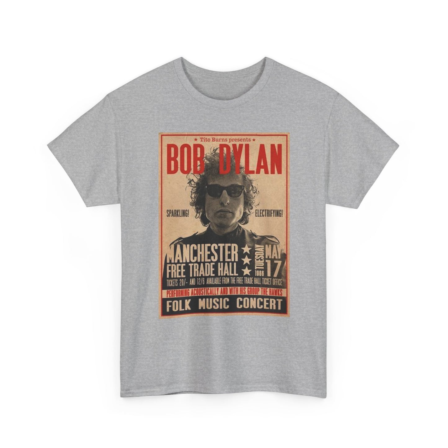 Bob Dylan Vintage Graphic T Shirt Unisex Heavy Cotton Tee
