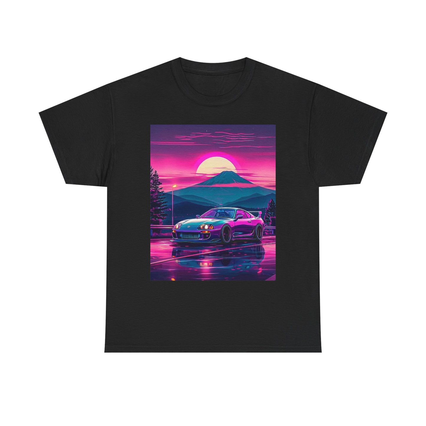 Supra Graphic T Shirt Retro Tokyo Japan Mountains JDM Unisex Heavy Cotton Tee