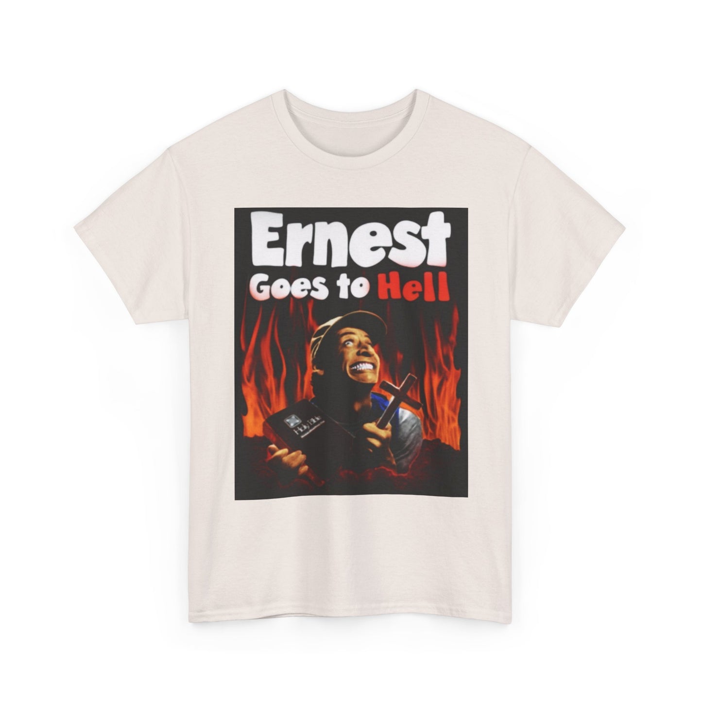 Ernest Goes To Hell Graphic T Shirt Funny Vintage Poster Unisex Heavy Cotton Tee