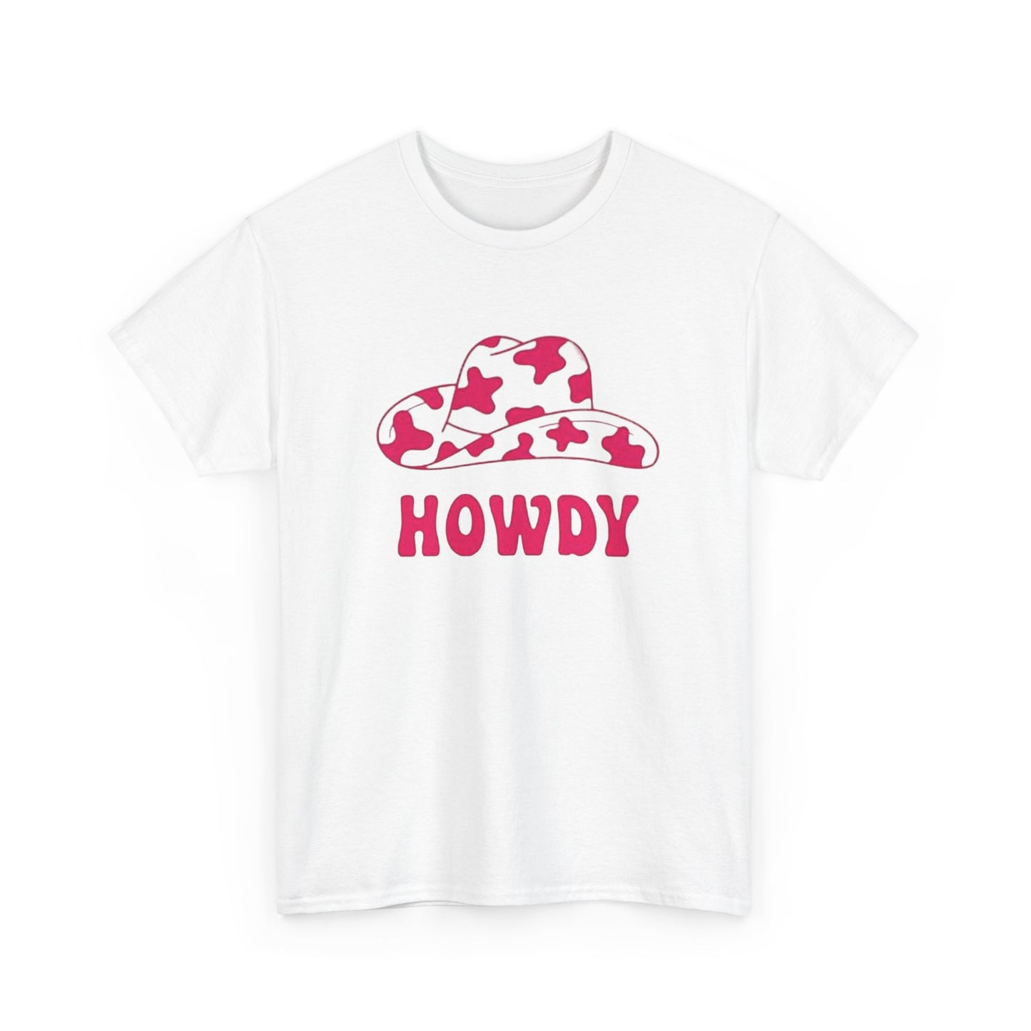 Cowgirl howdy vintage pink womens Texas cowboy Unisex Heavy Cotton Tee