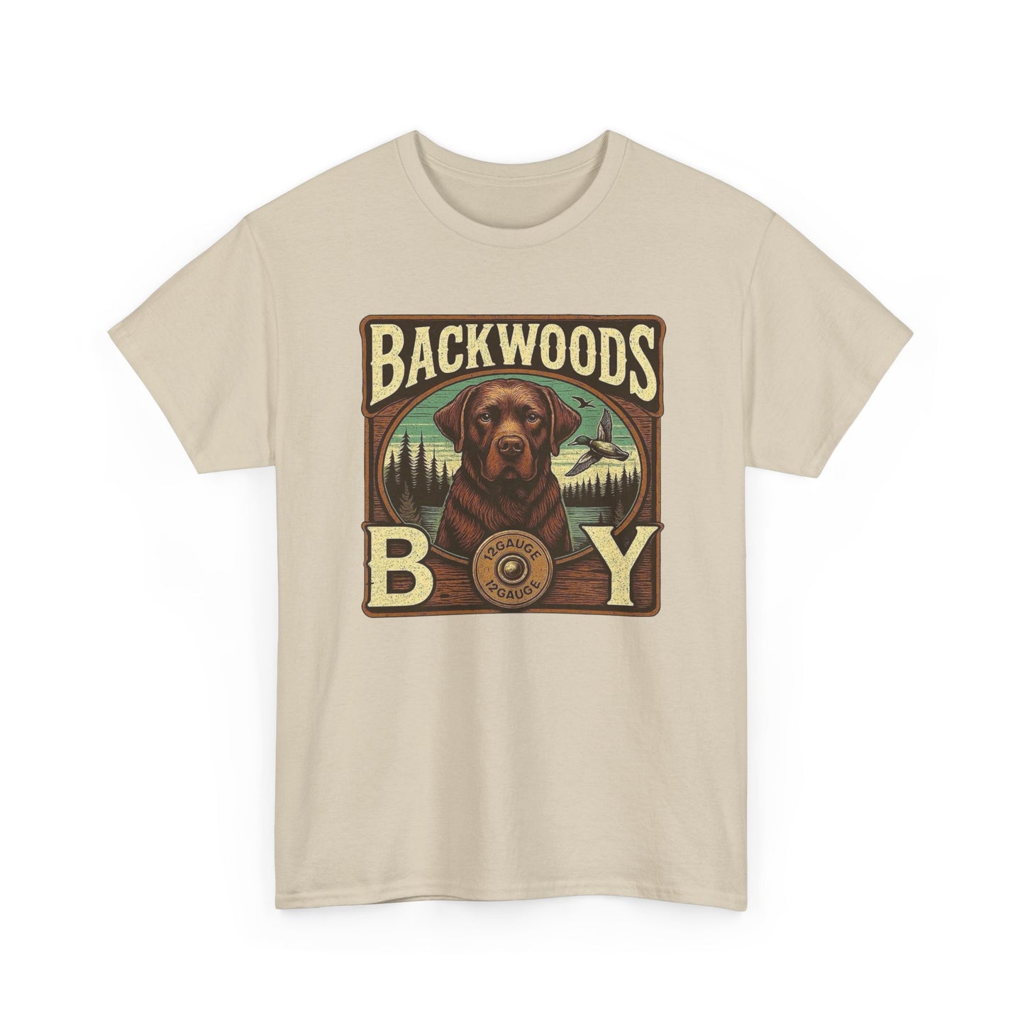 Backwoods Boy Southern Hunting Graphic T Shirt Unisex Heavy Cotton Tee