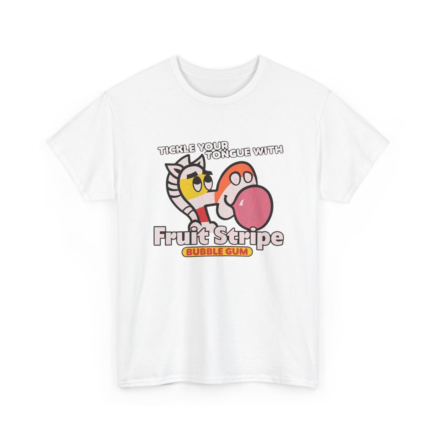 Fruit Stripe Graphic T Shirt Vintage 90s Nostalgia Unisex Heavy Cotton Tee
