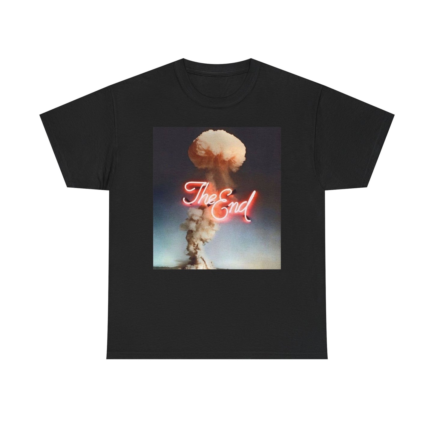 Nuclear Bomb The End Graphic T Shirt NEW Adult Unisex Heavy Cotton Tee