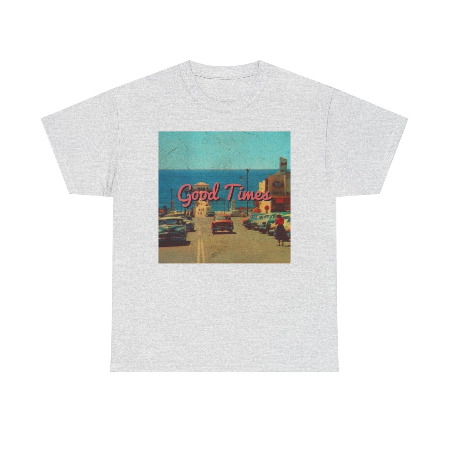 Good Times Beach Graphic T Shirt Unisex Heavy Cotton Tee Gift