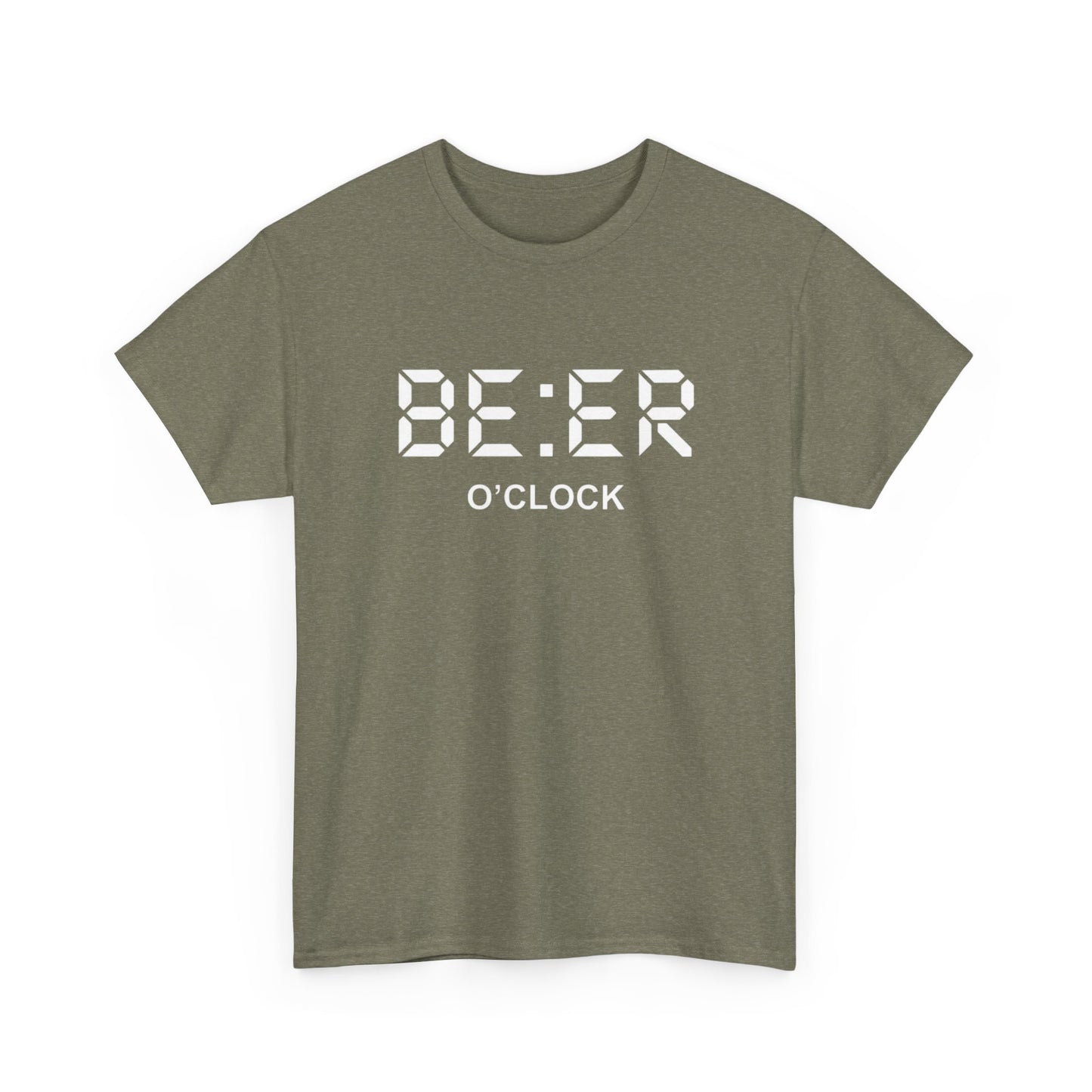 Beer O Clock Graphic T Shirt Funny Jokes Beers Unisex Heavy Cotton Tee