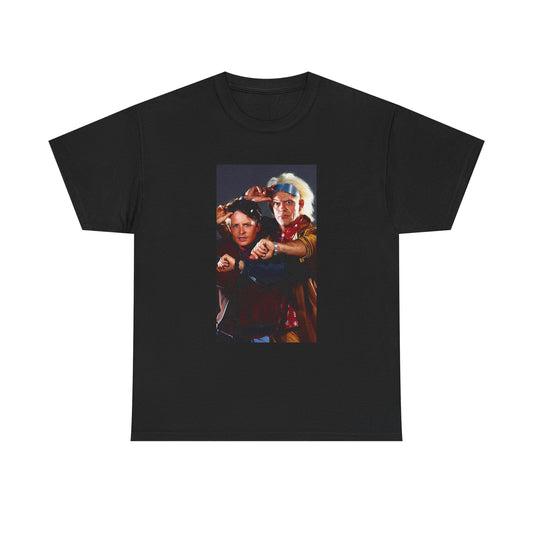 Back To The Future Tshirt Vintage Movie Poster Retro 80s Unisex Heavy Cotton Tee