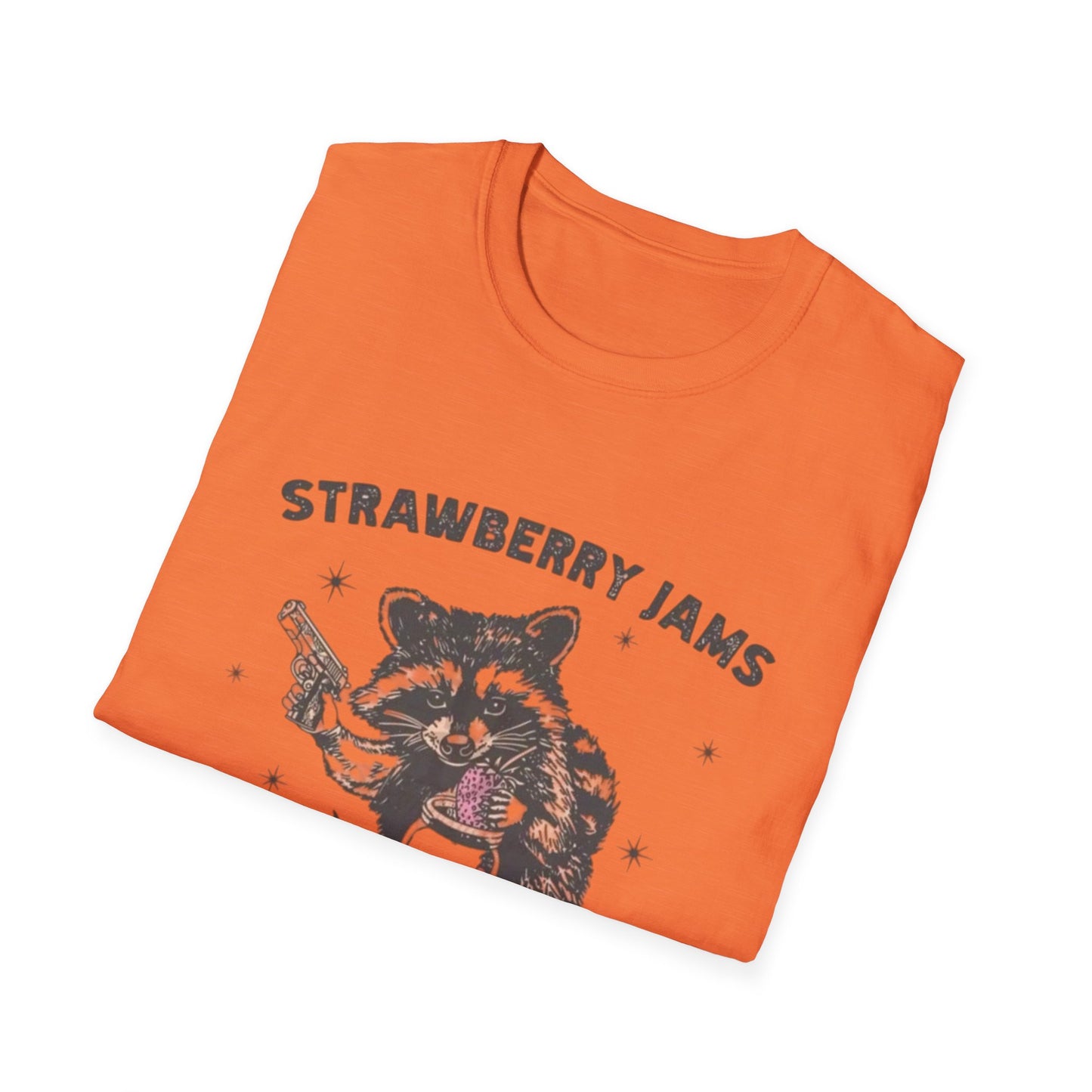 Strawberry Jams But My Glock Dont Graphic T Shirt Funny Joke Unisex Softstyle
