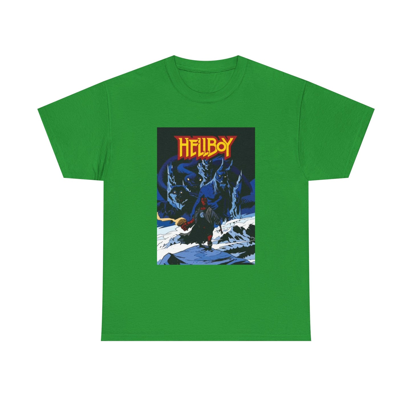 Hellboy Movie Poster Shirt Retro Cartoon Graphic Unisex Heavy Cotton Tee