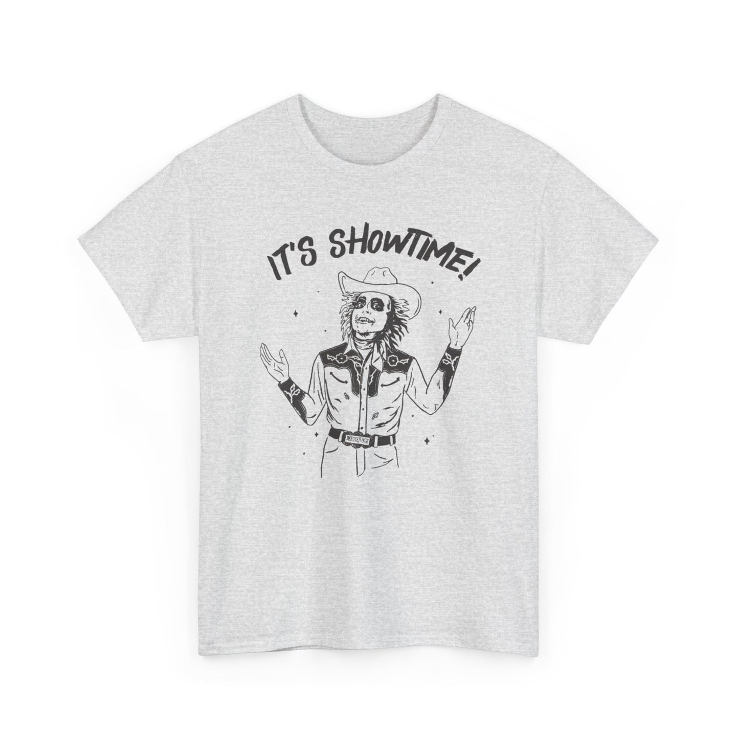 Beetlejuice It's Showtime Graphic T Shirt S-5XL NEW Unisex Heavy Cotton Tee