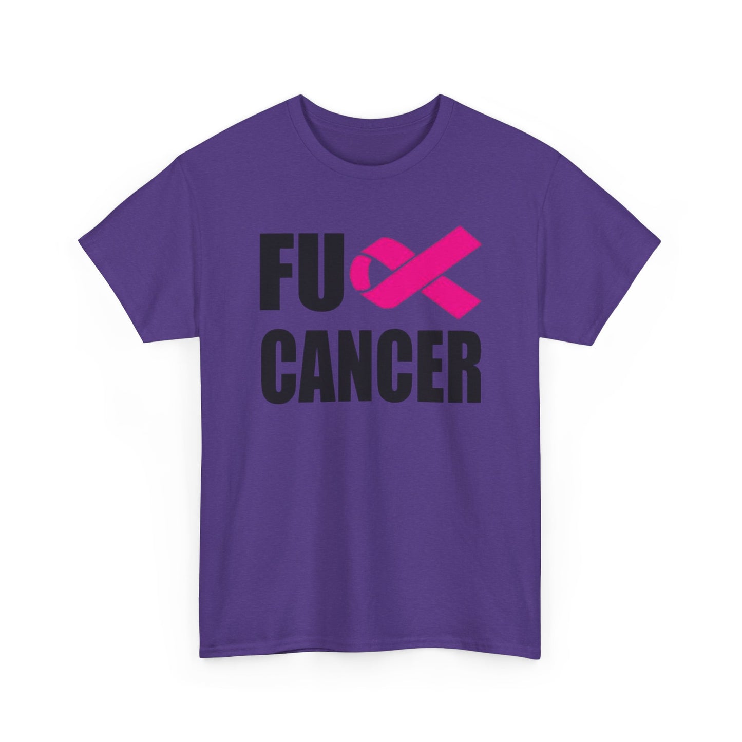 FU Cancer Graphic T Shirt Cancer Awareness Unisex Heavy Cotton Tee