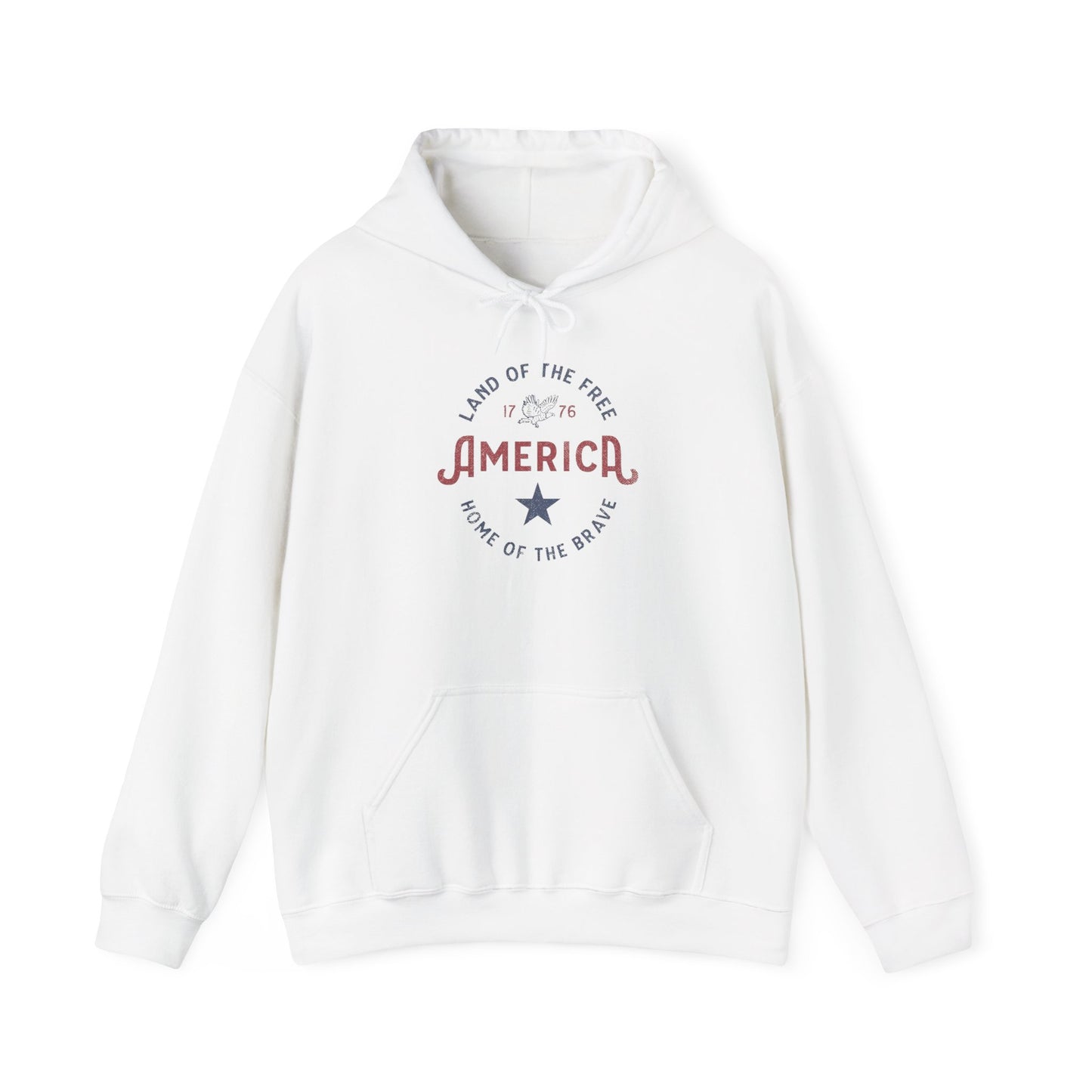 America Home Of The Brave Graphic Hoodie Heavy Blend™ NEW Sweatshirt
