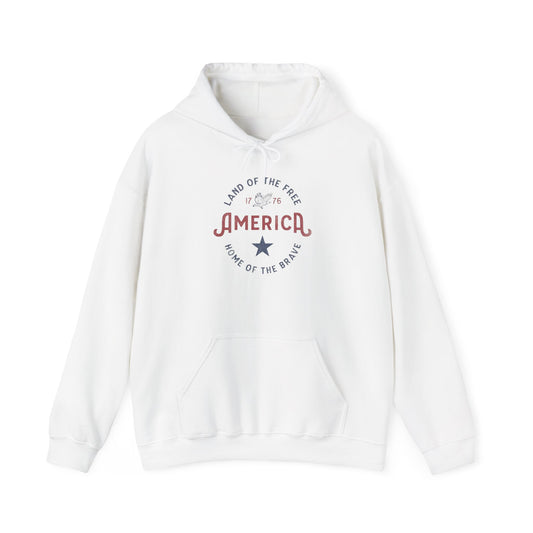 America Home Of The Brave Graphic Hoodie Heavy Blend™ NEW Sweatshirt