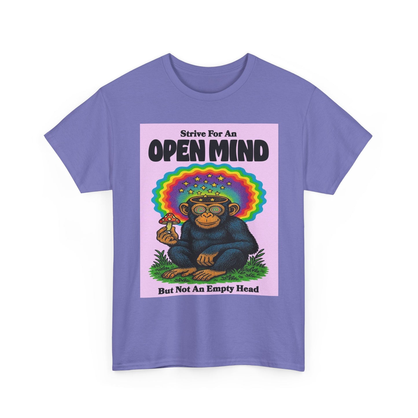 Strive For An Open Mind T Shirt Graphic Hippy Trippy Unisex Heavy Cotton Tee
