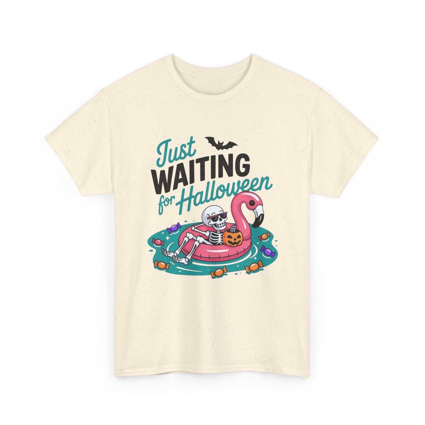 Just Waiting For Halloween Graphic T-Shirt Men's Women's Heavy Cotton NEW GIFT
