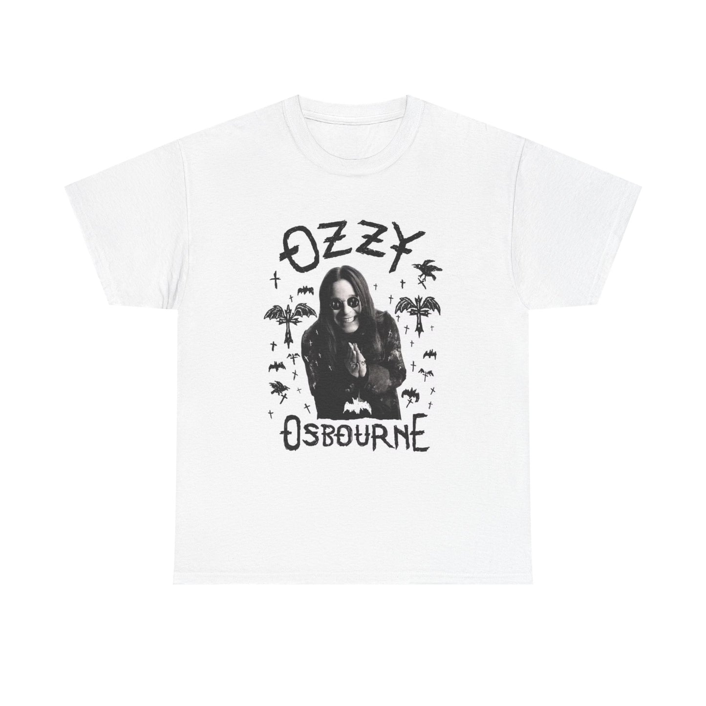 Ozzy Osbourne Tshirt Vintage Poster ozzfest Metal Tour Unisex Heavy Cotton Tee