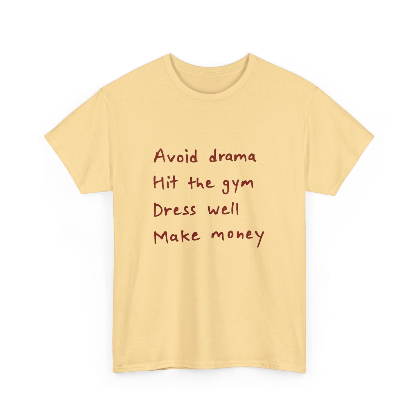 Avoid The Drama GYM MONEY Graphic T Shirt ADULT NEW Heavy Cotton Tee