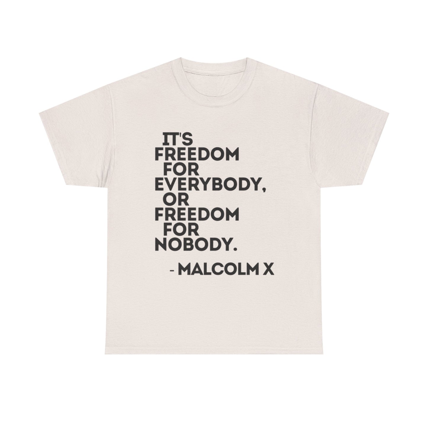 Malcolm X Quotes Retro Graphic T Shirt Heavy Cotton Tee NEW Gift