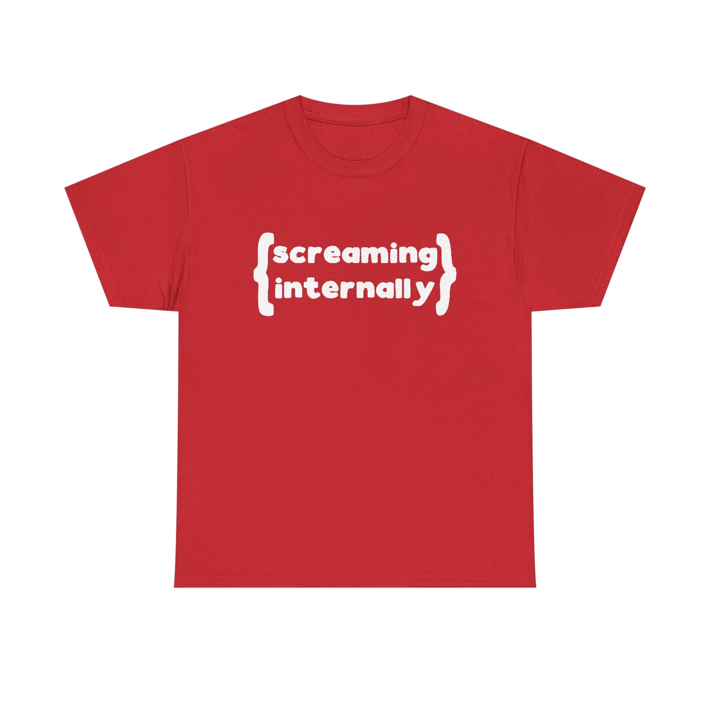 Screaming Internally Graphic T Shirt Funny Jokes Gift Unisex Heavy Cotton Tee