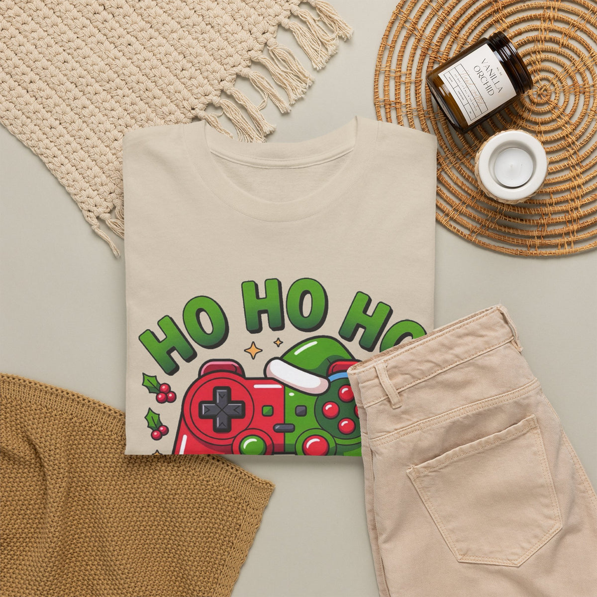 Ho Ho Ho Gamer Christmas Graphic Tee Men's Graphic Tee