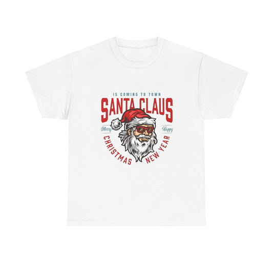 Santa Clause Merry Christmas Graphic T Shirt Unisex Heavy Cotton Tee
