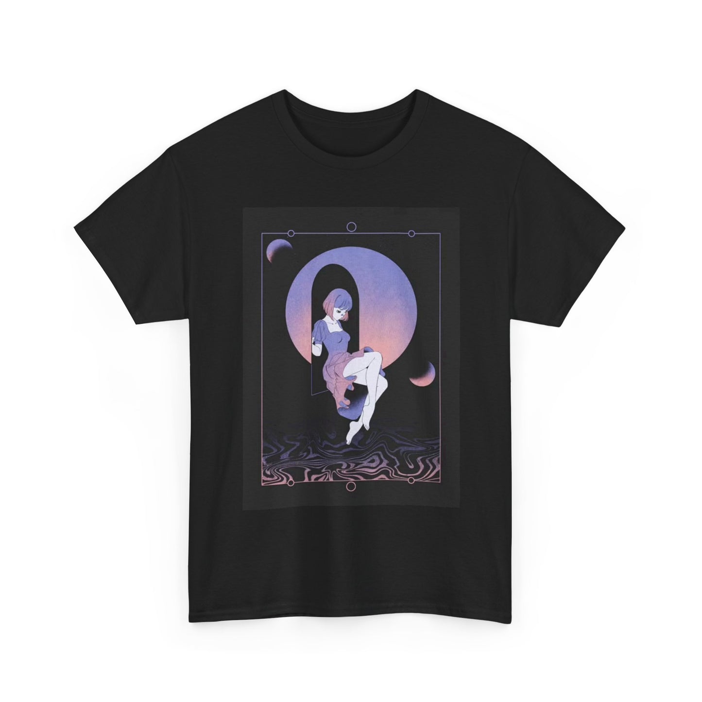 Waifu Anime T-shirt Girl Graphic Cartoon Retro Gaming Unisex Heavy Tee Gamer 48