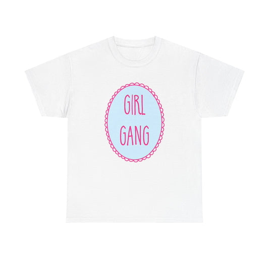 Girl Gang T Shirt Baby Shower Reveal Graphic Unisex Heavy Cotton Tee