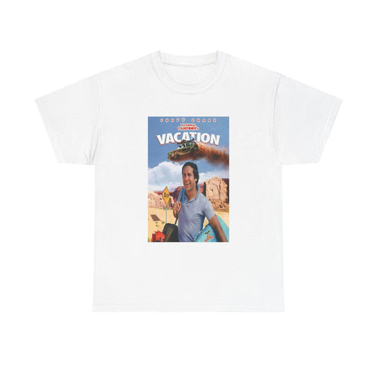 Vegas Vacation Tshirt Retro Movie Poster Chevy Chase Unisex Heavy Cotton Tee
