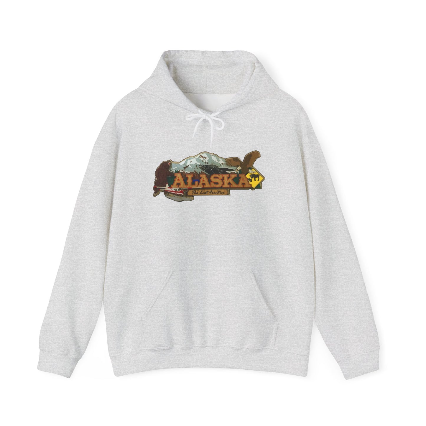 Alaska The Last Frontier Graphic Hoodie  Unisex Heavy Blend™ Hooded Sweatshirt