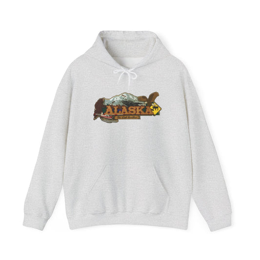 Alaska The Last Frontier Graphic Hoodie  Unisex Heavy Blend™ Hooded Sweatshirt