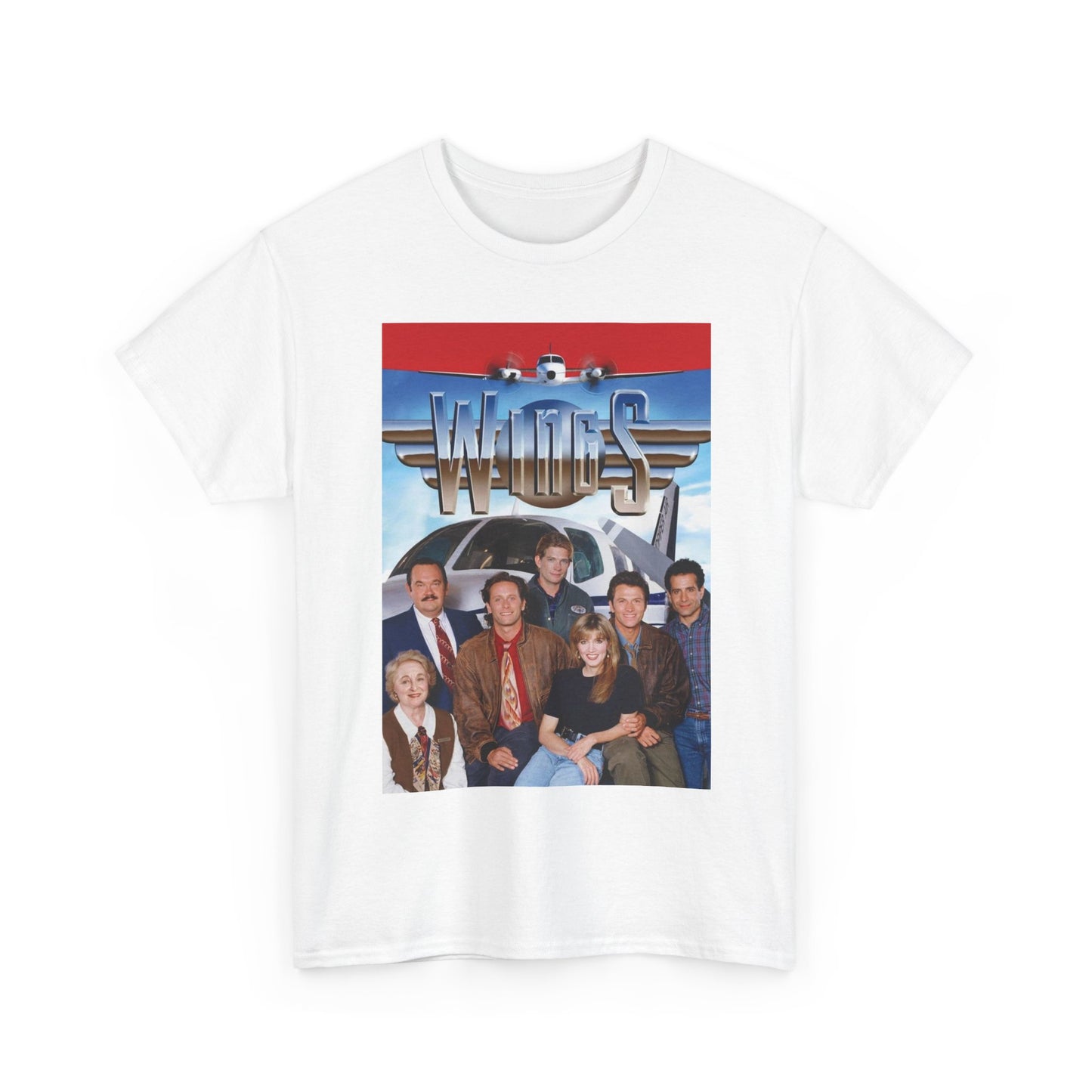 Wings Tv Series Tshirt Funny Comedy Pilot Unisex Heavy Cotton Tee