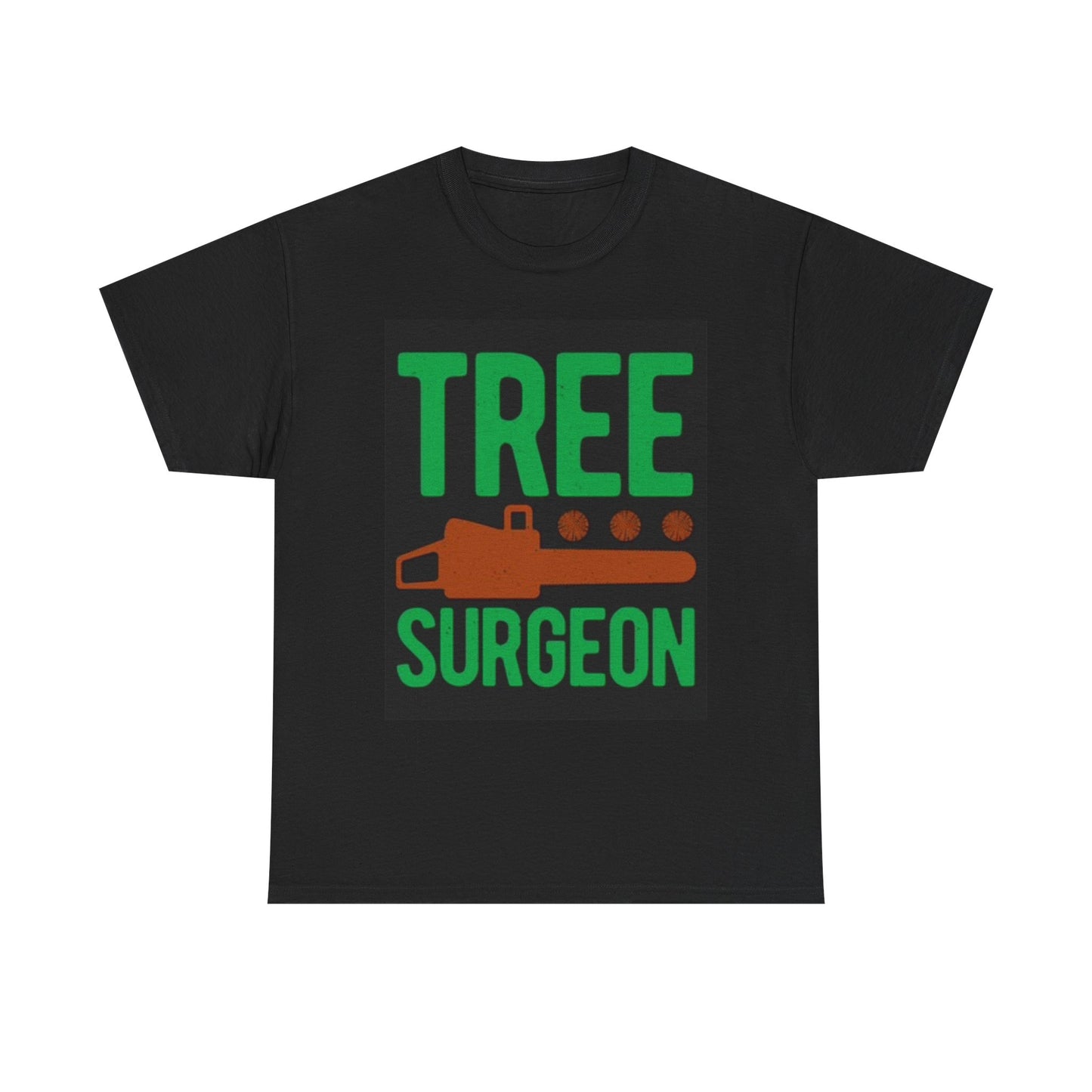 Tree Surgeon Funny Graphic Chainsaw Blue Collar Unisex Heavy Cotton Tee