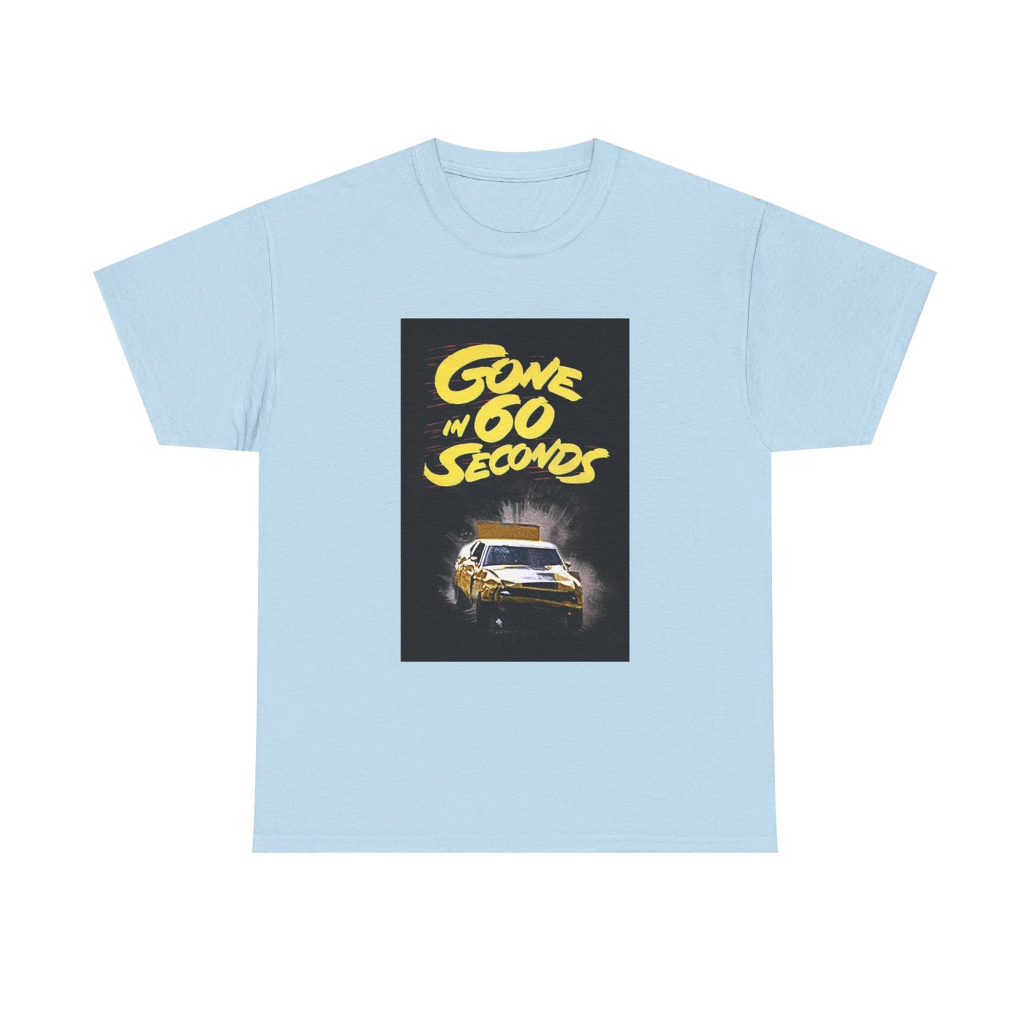 Gone in 60 Seconds Tshirt Vintage Ford Mustang Retro Poster Unisex Heavy Cotton