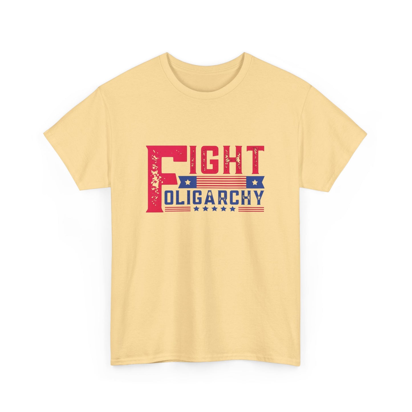 Fight Oligarchy Tour AOC Sanders Graphic T Shirt Unisex Heavy Cotton Tee