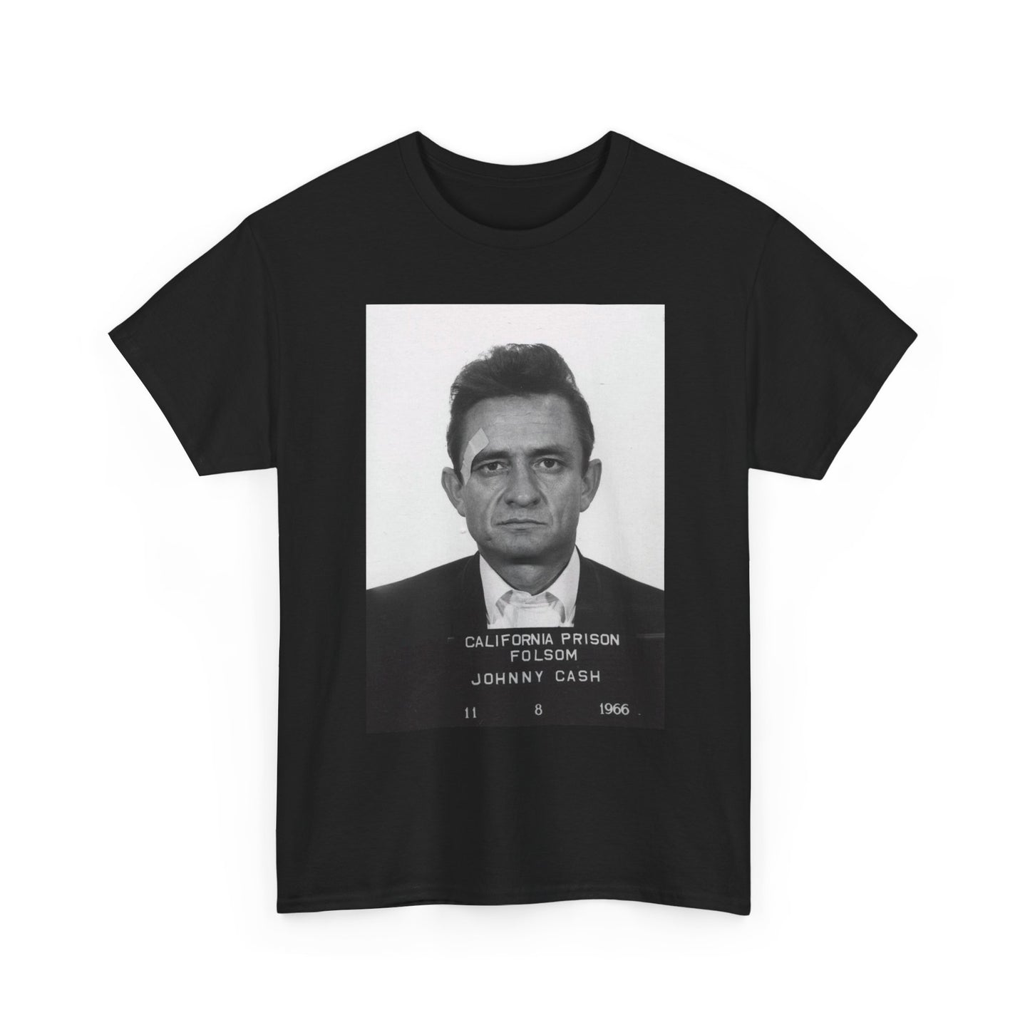 Johnny Cash Graphic T Shirt Vintage Mugshot Retro Unisex Heavy Cotton Tee
