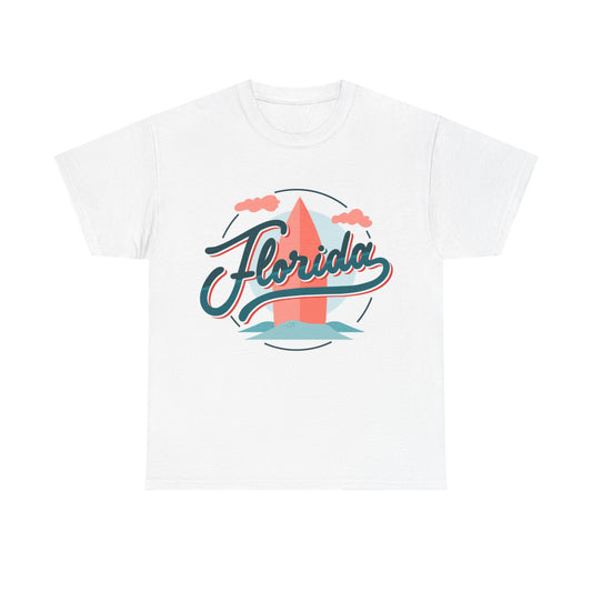 Florida Graphic T-shirt Summer Beach Miami Tampa Merch Unisex Heavy Cotton Tee