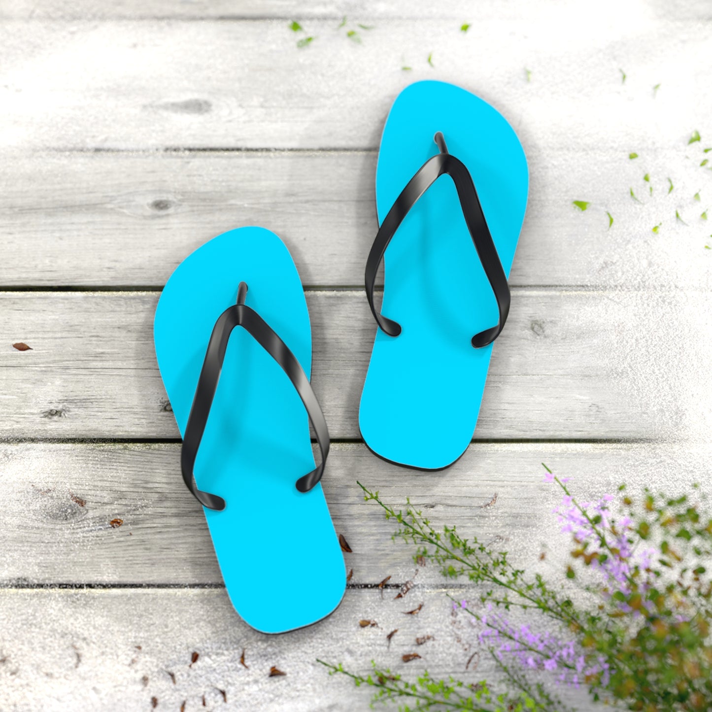 Turquoise Flip Flops, Sandals Slides, Summer Footwear, Brand New