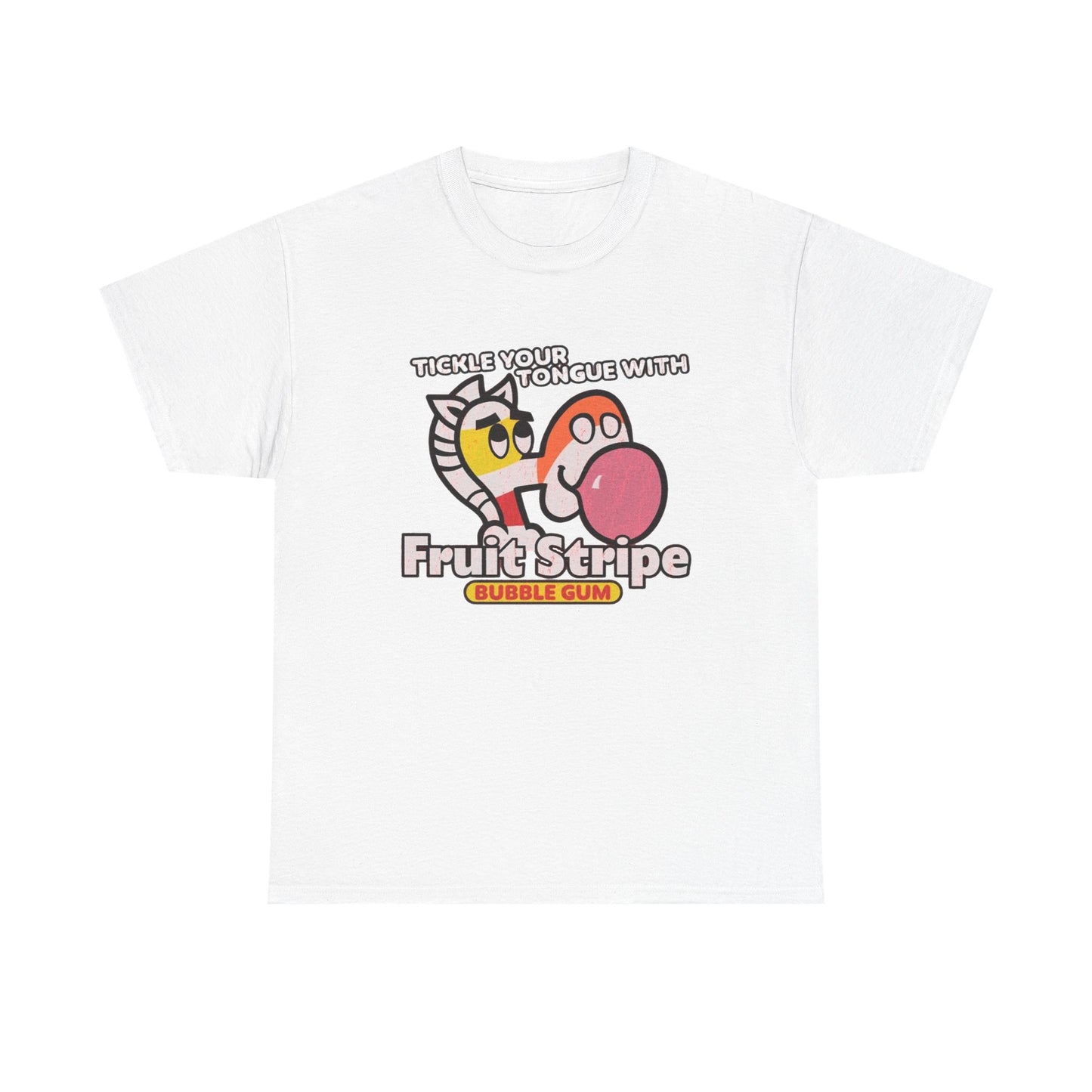 Fruit Stripe Graphic T Shirt Vintage 90s Nostalgia Unisex Heavy Cotton Tee