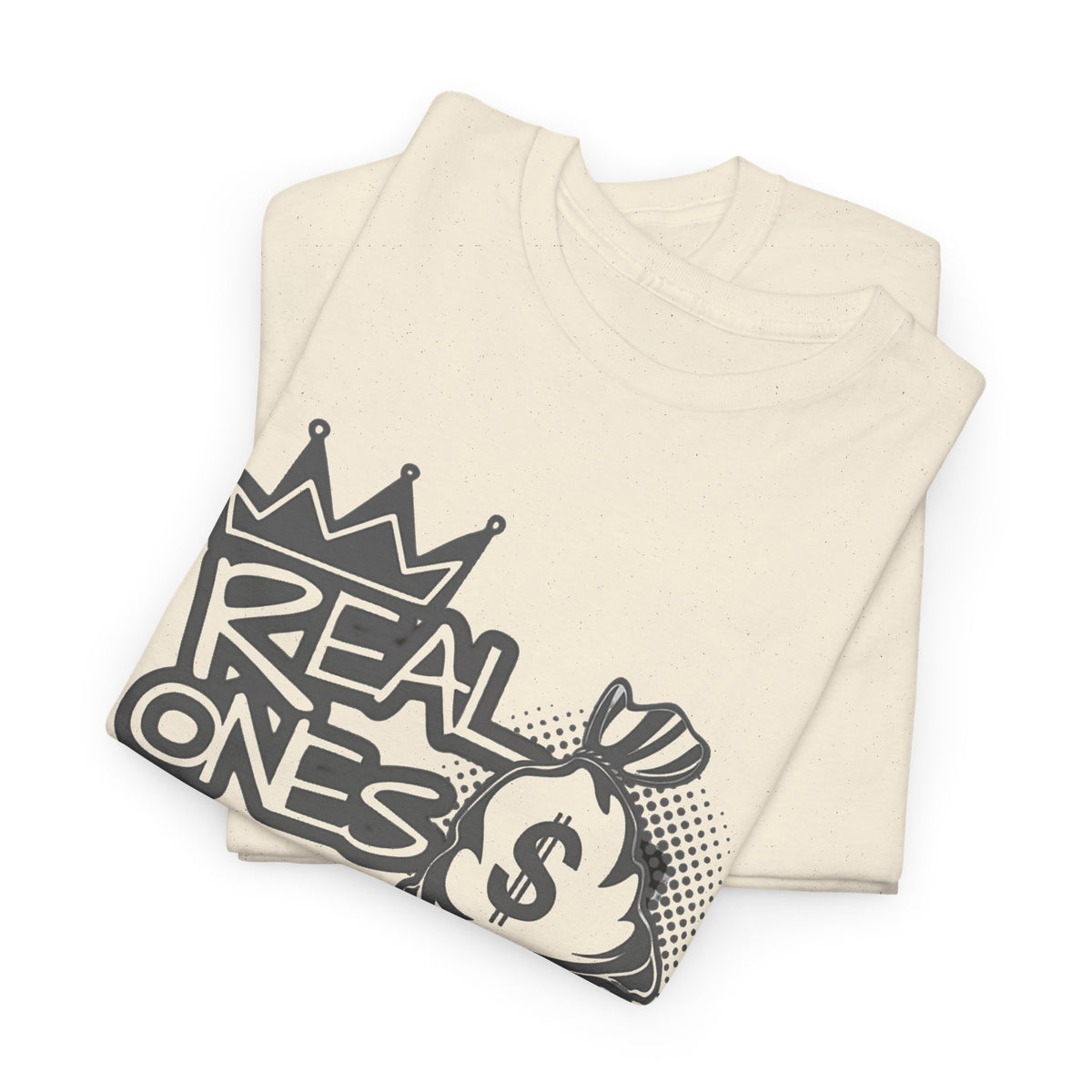 Real Ones Move In Silence Graphic T Shirt Men's Heavy Cotton Tee