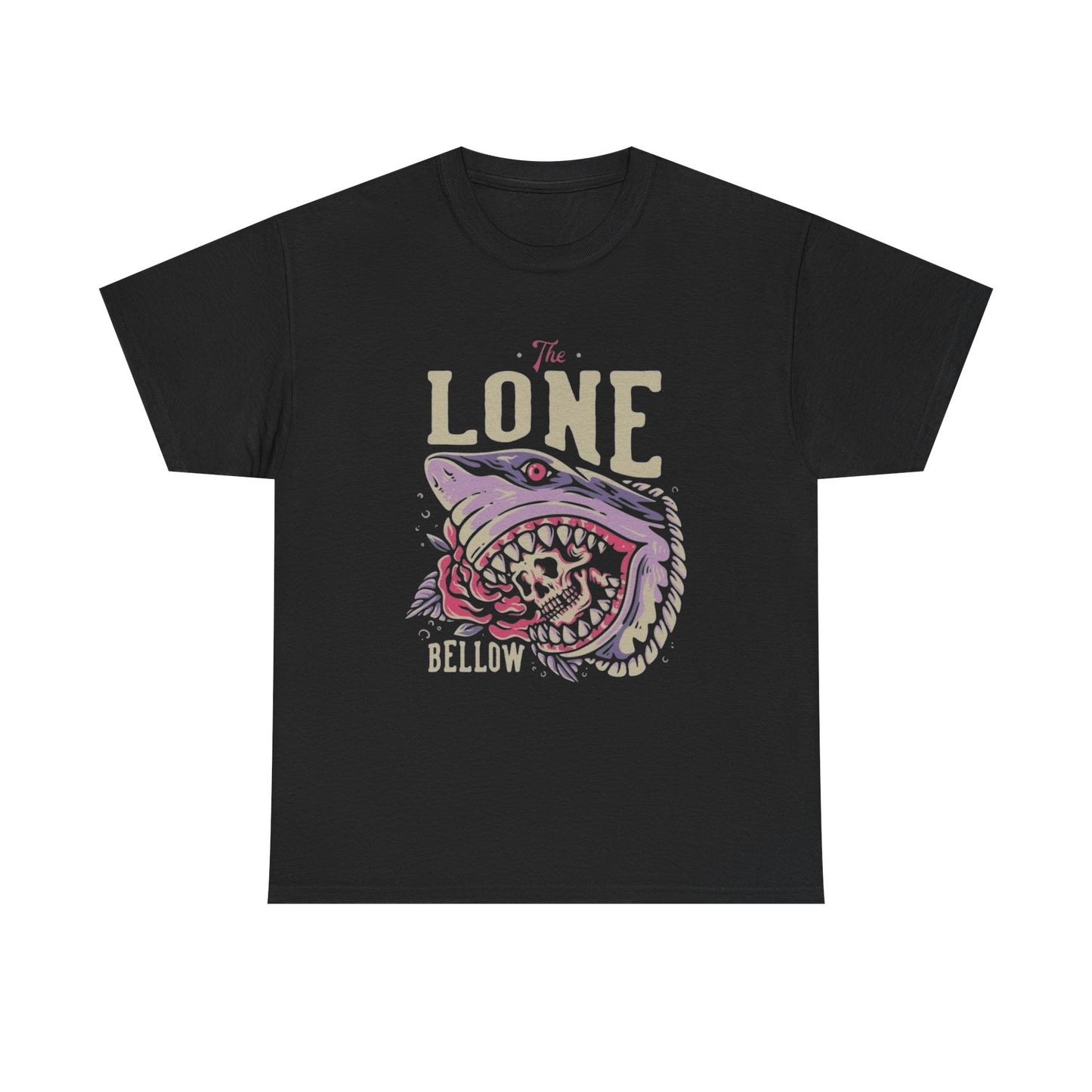 The Lone Bellow Shark Attack Graphic T Shirt Unisex Heavy Cotton Tee New Gift